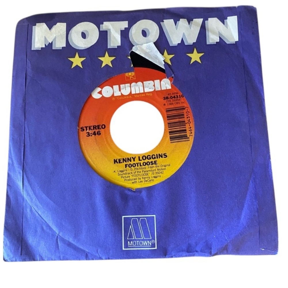80s Rock 45 Kenny Loggins - Footloose /Swear Your Love VG+ VINYL RECORD